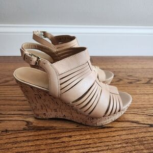 Franco Sarto Platform Cork Wedge Sandals